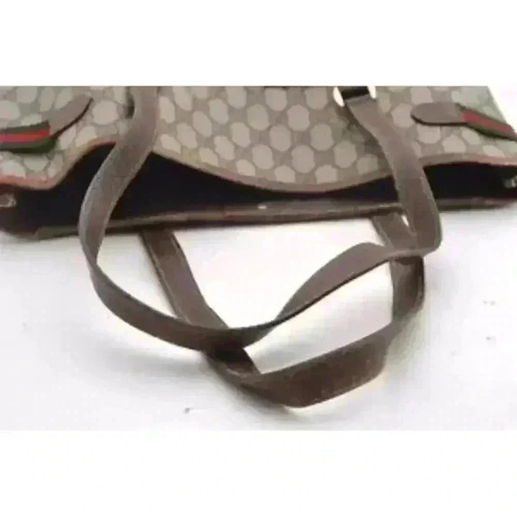 GUCCI Web Sherry Line Shoulder Tote Bag GG PVC, Vintage Authenticated - Picture 7 of 17